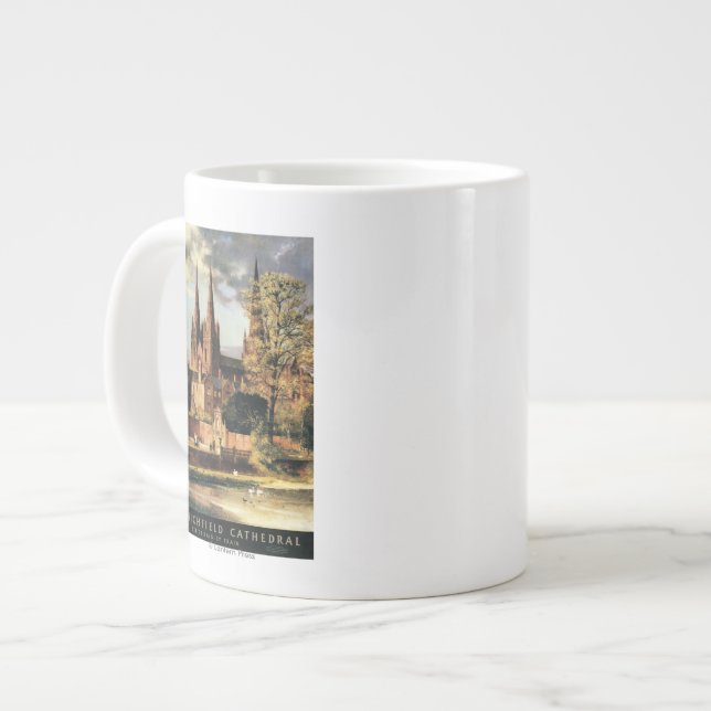 View of Lichfield Cathedral Large Coffee Mug (Front Left)
