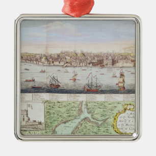 View of Lisbon, 1755 Metal Tree Decoration