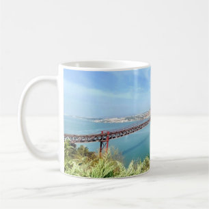 View of Lisbon from Sanctuary of Christ Monument Coffee Mug