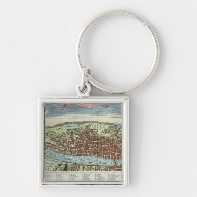 View of London, c.1560 Key Ring (Front)