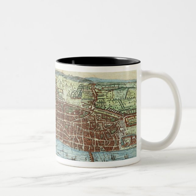 View of London, c.1560 Two-Tone Coffee Mug (Right)