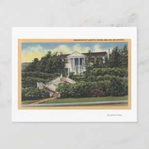 View of Loretta Young's Residence Postcard