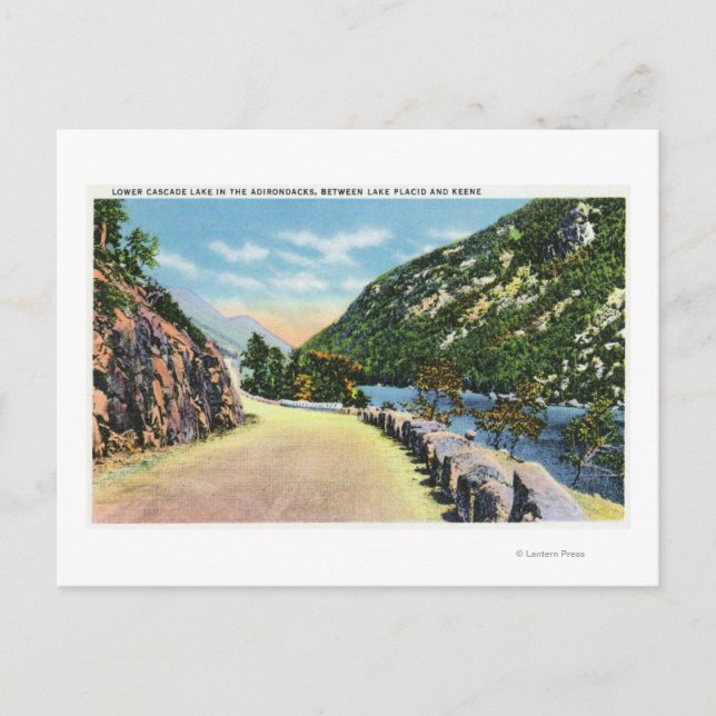 View of Lower Cascade Lake Postcard (Front)