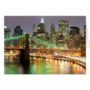 View of Lower Manhattan and the Brooklyn Bridge