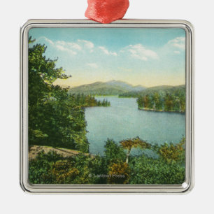 View of Lower Saranac Lake from Bluff Island Metal Tree Decoration