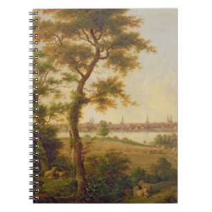 View of Lubeck, 1869 (oil on canvas) Notebook