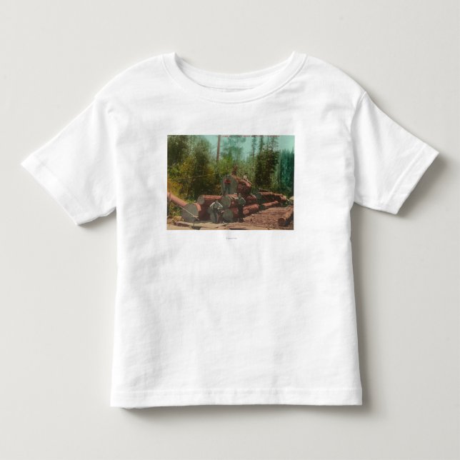 View of Lumberjacks, Logging SceneSterling, CA Toddler T-Shirt (Front)