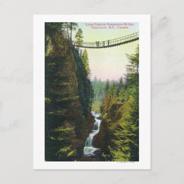 View of Lynn Canyon Suspension Bridge Postcard (Front)