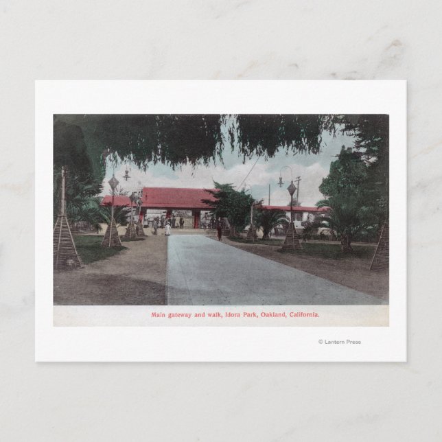 View of Main Gateway to Idora ParkOakland, CA Postcard (Front)