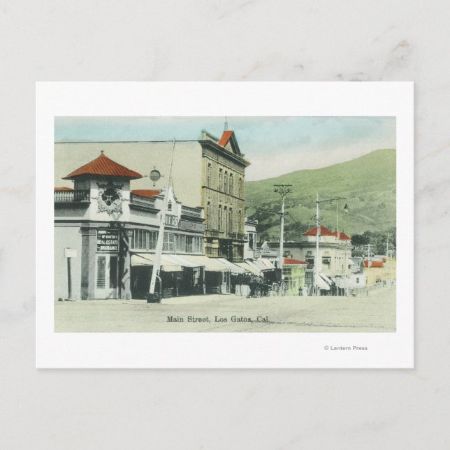 View of Main StreetLos Gatos, CA 2 Postcard (Front)