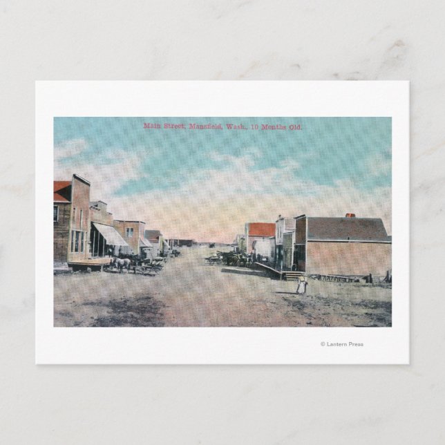 View of Main StreetMansfield, WA Postcard (Front)