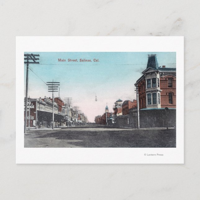 View of Main StreetSalinas, CA Postcard (Front)