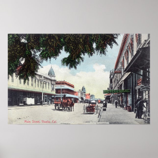 View of Main StreetVisalia, CA Poster (Front)