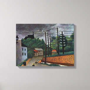 View of Malakoff by Henri Rousseau, Vintage Art Canvas Print