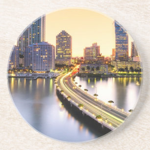 View of Mandarin Oriental Miami with reflection Coaster