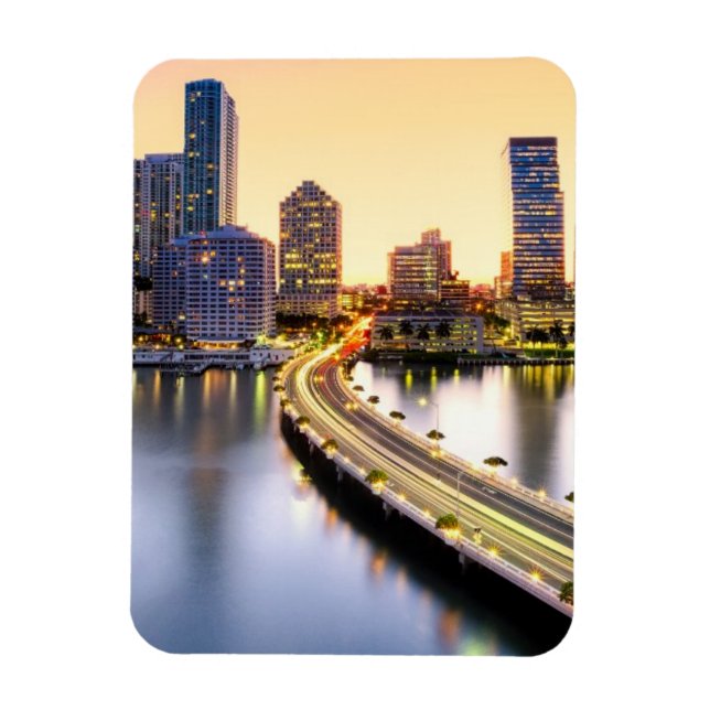 View of Mandarin Oriental Miami with reflection Magnet (Vertical)