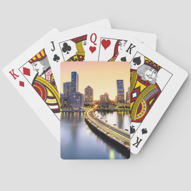 View of Mandarin Oriental Miami with reflection Playing Cards (Back)