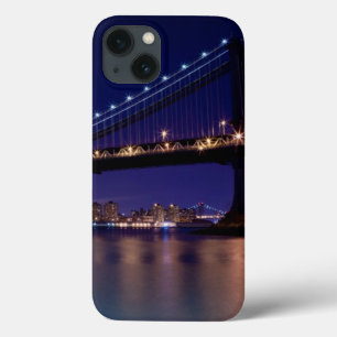 View of Manhattan bridge at night iPhone 13 Case