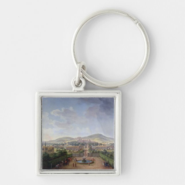 View of Marino, 1719 (oil on canvas) Key Ring (Front)