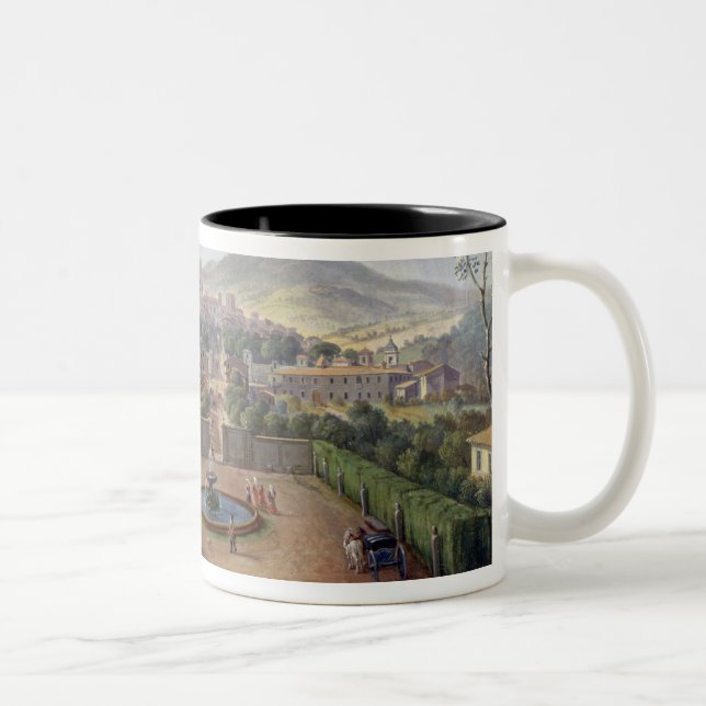 View of Marino, 1719 (oil on canvas) Two-Tone Coffee Mug (Right)