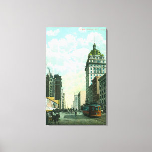 View of Market St near 3rd and Kearny Canvas Print