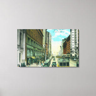 View of Market Street from Grant Street Canvas Print