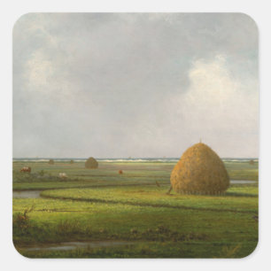 View of Marshfield, 1876 by Martin Johnson Heade Square Sticker