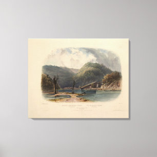 View of Mauch-Chunk Pennsylvania by Karl Bodmer Canvas Print