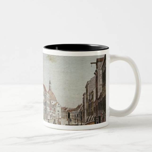 View of Mauer Strasse, Berlin, 1776 Two-Tone Coffee Mug (Right)