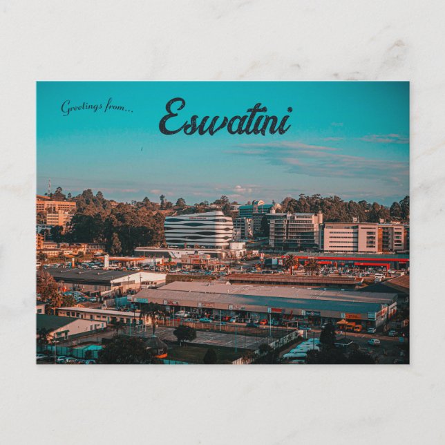 View of Mbabane Eswatini Postcard (Front)
