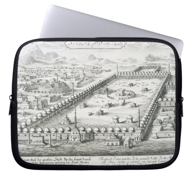 View of Mecca, from 'Entwurf einer historischen Ar Laptop Sleeve (Front)