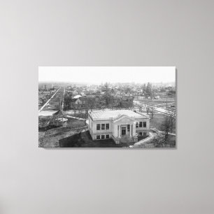 View of Medford, Oregon and Library Photograph Canvas Print