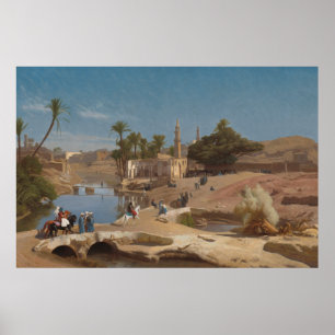 View of Medinet El-Fayoum by Jean-Léon Gérôme Poster