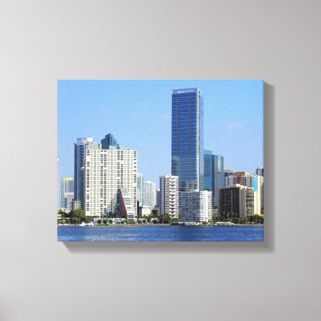 View of Miami Skyline Canvas Print (Front)