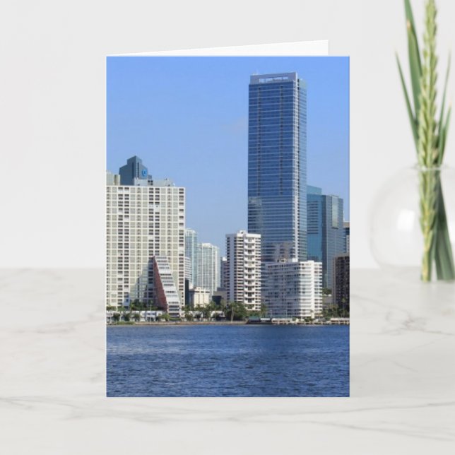 View of Miami Skyline Card (Front)