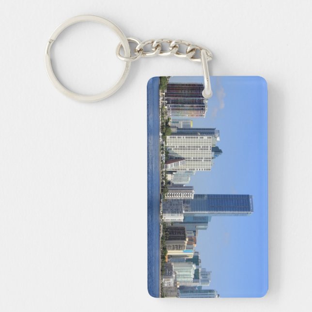 View of Miami Skyline Key Ring (Front)