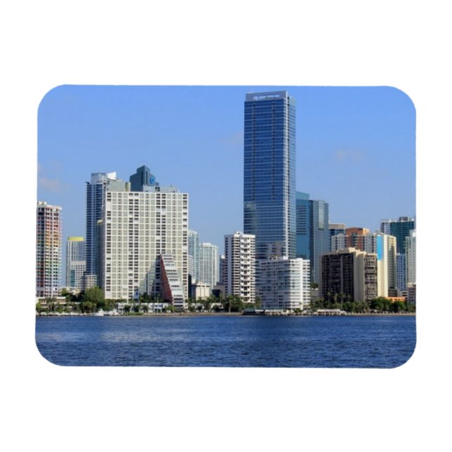 View of Miami Skyline Magnet (Horizontal)