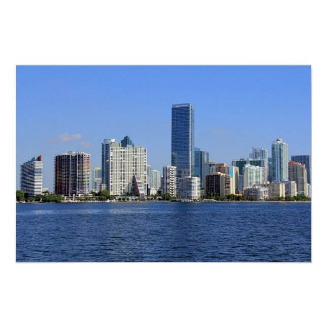 View of Miami Skyline Poster (Front)