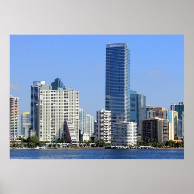 View of Miami Skyline Poster (Front)