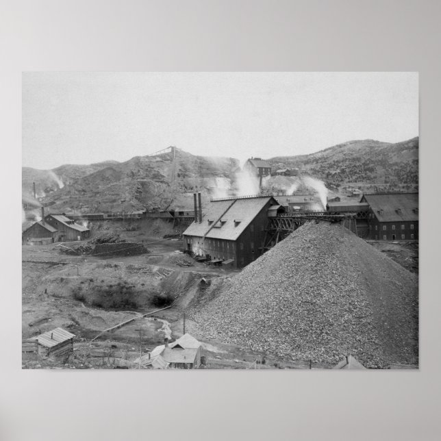 View of Mining Factory "Homestake Works" Poster (Front)