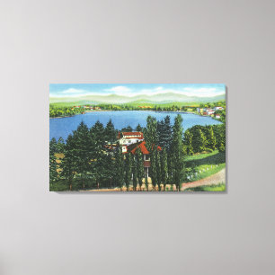 View of Mirror Lake and Mirror Lake Inn Canvas Print