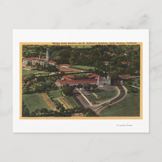 View of Mission & St. Anthony's Seminary Postcard (Front)