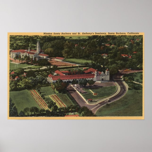View of Mission & St. Anthony's Seminary Poster (Front)