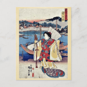 View of Miya by Utagawa, Toyokuni Ukiyoe Postcard