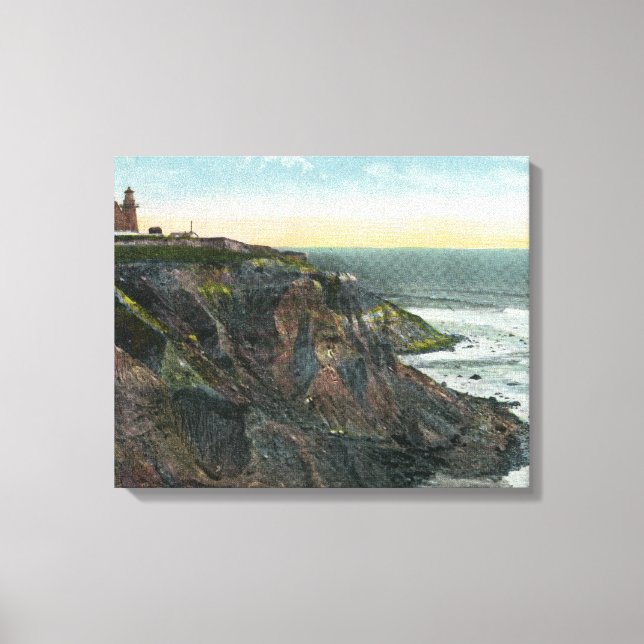 View of Mohegan Bluffs and Southeast Canvas Print (Front)