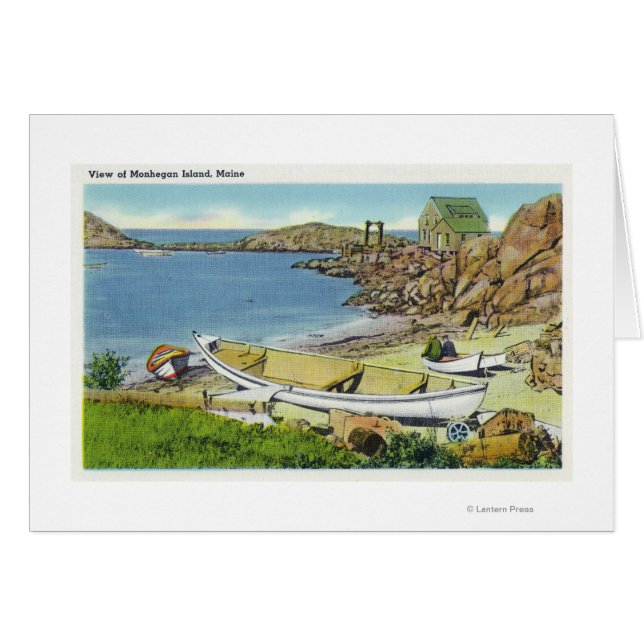 View of Monhegan Island, Beach Scene (Front Horizontal)