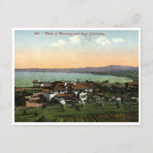 View of Monterey California, Vintage Style Postcard