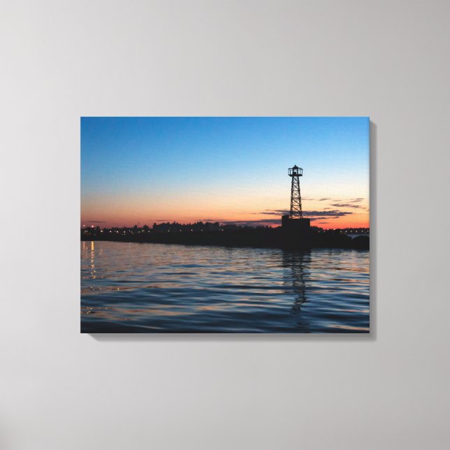 View Of Montevideo At Dawn, Uruguay Canvas Print (Front)