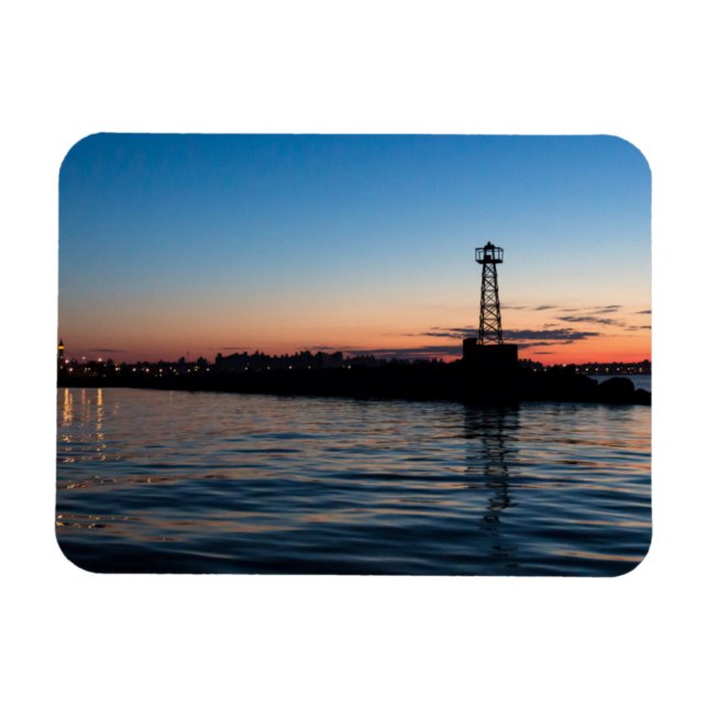 View Of Montevideo At Dawn, Uruguay Magnet (Horizontal)