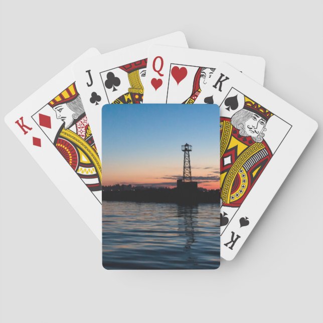 View Of Montevideo At Dawn, Uruguay Playing Cards (Back)